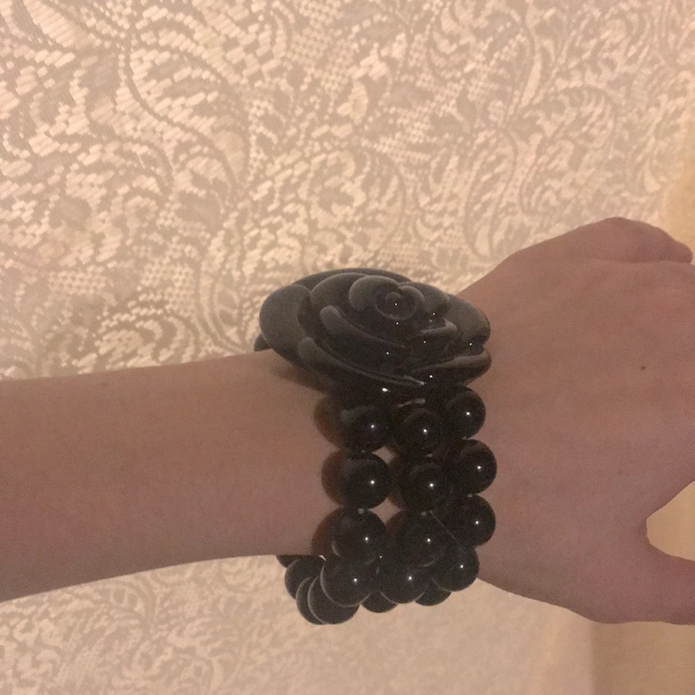 Black Rose Bracelet